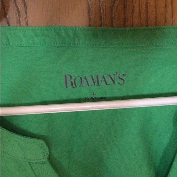 ROMANS green basic shirt size large never worn A-14 - Picture 3 of 5
